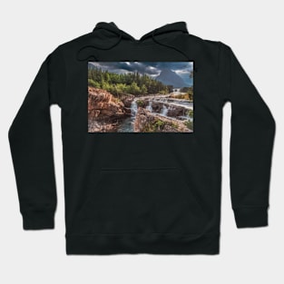 Waterfall in the Montana Mountains Hoodie